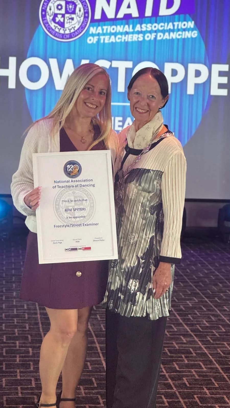 Ms. Kim Spiteri qualified as an N.A.T.D UK Dance Examiner!